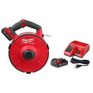 Milwaukee M18 FUEL Angler 240′ Steel Pulling Fish Tape Kit