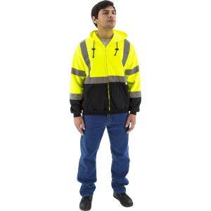 Majestic Glove Hooded Sweatshirt Hi-Vis Yellow 4X