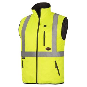 Pioneer 5418U Hi Vis Heated Safety Vest Yellow Green Small