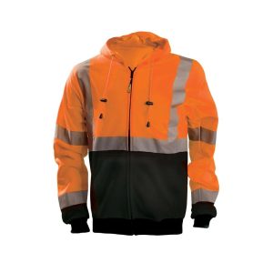 Occunomix Hi-Vis Orange 9oz Full Zip Hoodie Sweatshirt 3X