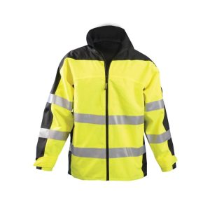 Occunomix Hi-Vis Yellow Workwear Premium Breathable Rain Jacket 4X