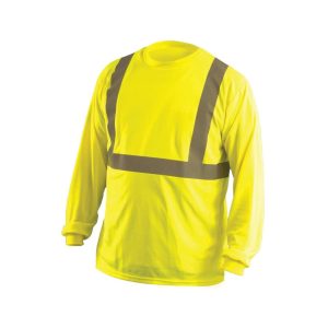 Occunomix Hi-Vis Yellow Class 2 Classic Wicking Birdseye T-Shirt Long Sleeve 3X