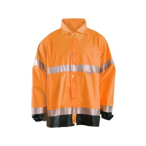 Occunomix Hi-Vis Orange Class 3 Premium Breathable Rain Jacket 3X