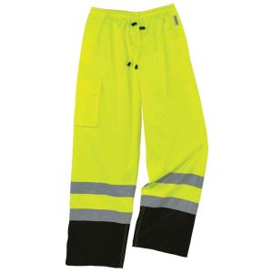 Ergodyne Glowear 8915BK Supplemental Class E Black Bottom Rain Pants – XL