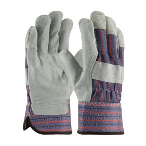 Protective Industrial Products Gloves Blue Industry Grade Split Cowhide Leather Palm XL