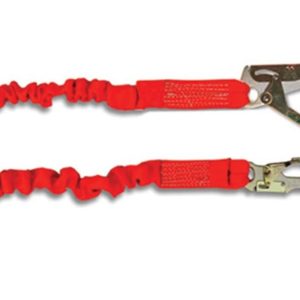 Guardian Fall Protection 4.5 – 6 Ft. Single Leg Stretch Lanyard with Rebar Hook End