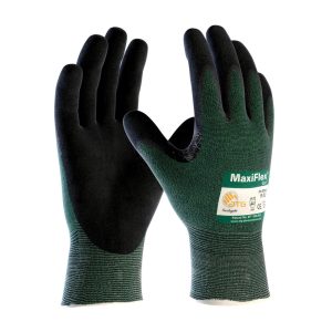 Protective Industrial Products MaxiFlex Cut Green Eng Yarn Shell Black Nitrile MicroFoam Grip A2 Small