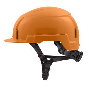 Milwaukee Orange Front Brim Helmet with BOLT Class E