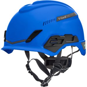 MSA Safety Works V Gard H1 Safety Helmet Trivent Blue Fas Trac III Pivot