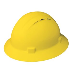ERB Yellow Americana Full Brim Vent Hard Hat Ratchet Suspension