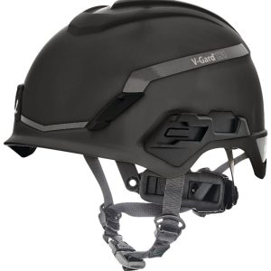 MSA Safety Works V Gard H1 Safety Helmet Novent Black Fas Trac III Pivot