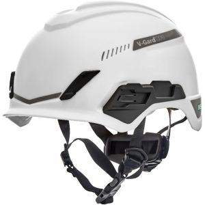 MSA Safety Works V Gard H1 Safety Helmet Trivent White Fas Trac III Pivot
