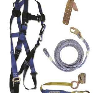Falltech Roofers Kit 7015 Harness 8149 VLL 8353LT SAL with Manual Grab 7410 Roof Anchor