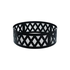 Living Accents Round Fire Ring For Wood 36 Black Steel