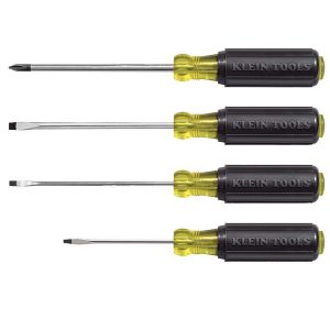 Klein Tools Mini Cushion-Grip Screwdrivers 4 Pc