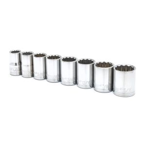 Socket Set, 8 Pc. 1/2 In. Drive 12 Point SAE