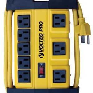 Voltec 8 Outlet Metal Power Strip with Surge Protection