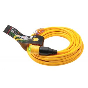 Pro Lock Extension Cord with CGM Yellow Lighted 50′ 12/3 SJTW
