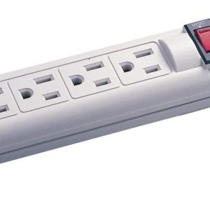 Voltec 6 Outlet Plastic Power Strip with Surge Protection