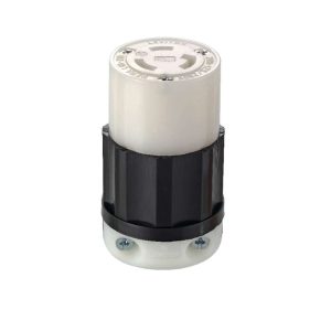 Leviton Non Grounded Locking Connector 20A 125/250V Black & White