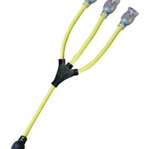 Voltec 2 ft. 12/3 STW Yellow w Adapter NEMA L5-20P L5-20