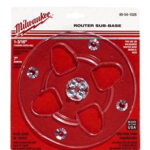 Milwaukee 7 in. Diameter 1-3/16 in. Center Hole Sub-Base – Clear